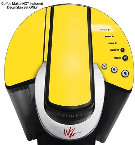 Decal Style Vinyl Skin compatible with Keurig K40 Elite Coffee Makers Solids Collection Yellow (COFFEE MAKER NOT INCLUDED)