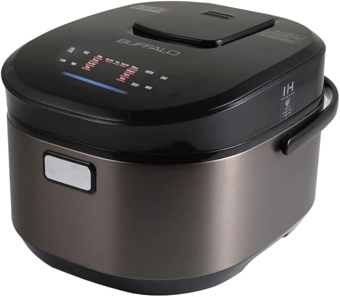 Buffalo Titanium Grey IH SMART COOKER Rice Cooker and Warmer 1.8L 10 cups of rice Non-Coating inner pot Efficient Multiple function Induction Heating (10 cups)