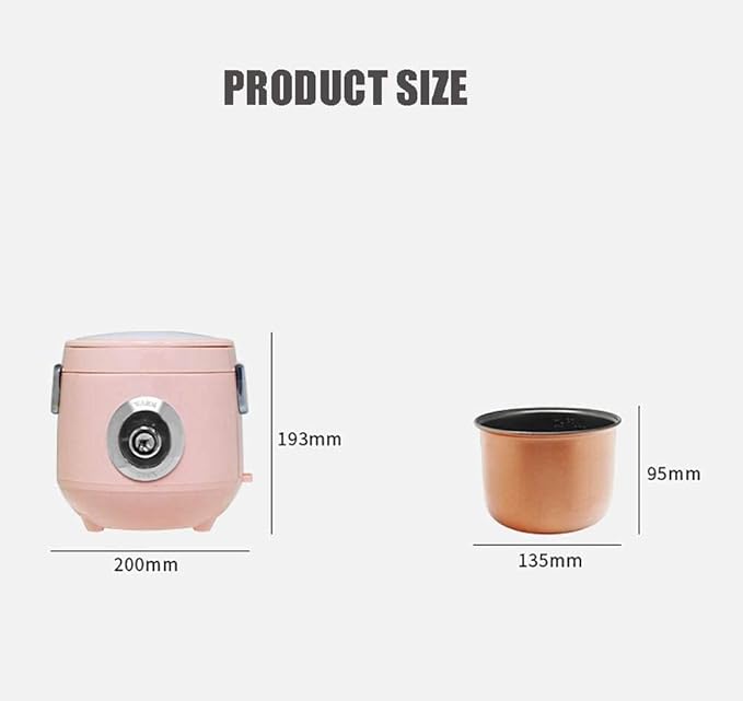 Portable Rice Cooker Electric Food Warmer Mini Multicooker With Keep-Warm Function Premium Quality Inner Pot Spatula
