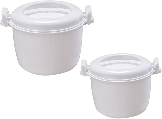 DECHOUS 2pcs Insulated Rice Cooker Set Microwave Rice Cooker Steamer Large Microwave