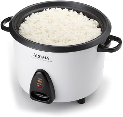AROMA Rice Cooker 10-Cup (Uncooked) / 20-Cup (Cooked) Steamer Auto Keep Warm Soup Maker Oatmeal Cooker Large Rice Cooker 5 Qt White ARC-360-NGP