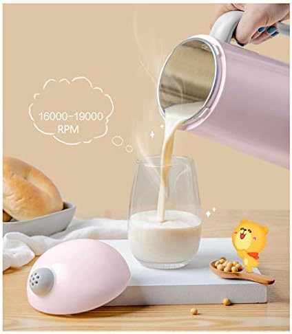 Mini Soymilk Machine Portable Soy Milk Rice Paste Maker Electric Juicer Blender Food Grinding Heating Processor 350ml(OneColor)