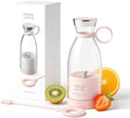 Portable Blender Easy to Use &amp Self Clean 2-in-1 Blenders and Bottle with Self-Cleaning Powerful Power to Crush Ice for Making Fruit Juice (Pink)