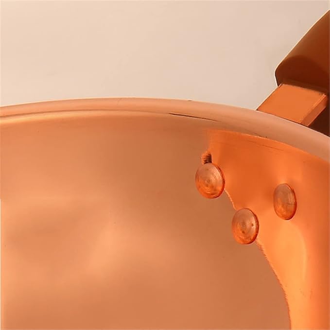 Copper Wok Uncoated Handmade Pure Copper Cooking Household Pot Old Style Rice Cooker Induction Cooker Gas Stove Copper Pot (Color : A Size : 33cm) (A 33cm)