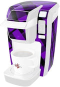 Decal Style Vinyl Skin compatible with Keurig K10 / K15 Mini Plus Coffee Makers Purple Plaid (COFFEE MAKER NOT INCLUDED)