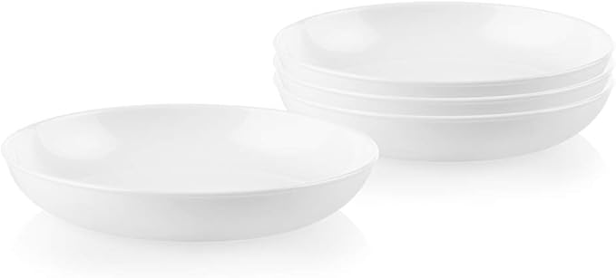 Corelle Vitrelle 18-Piece Service for 6 Dinnerware Set &amp 4-Pc Versa Bowls for Pasta