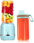 Personal Blender for Smoothies &amp Shakes Portable Blender with 2 BPA-Free 15oz Cups Ice Crushing for Kitchen Travel Gym Includes Recipe Book Blue