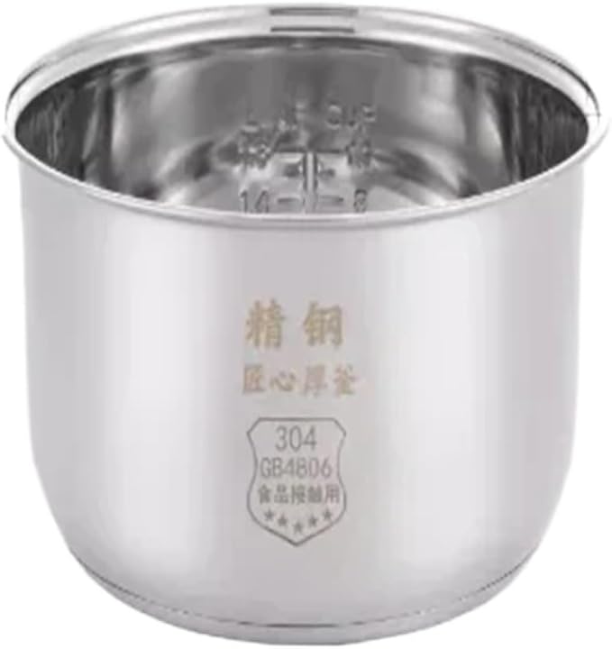Rice Cooker 304 Stainless Steel Inner Pot 3L4L5Lcompatible For Midea Thickened FS3010/70 Inner Pot(5L 23.7X14.5)