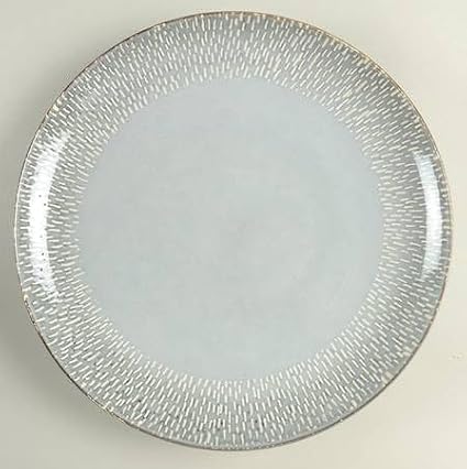 16 Piece Reactive Glaze Stoneware Dinnerware Set in Grey – Microwave &amp Dishwasher Safe Plates Bowls &amp Mugs Durable Everyday Dining Set