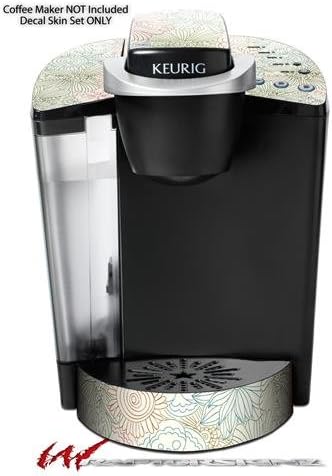 Decal Style Vinyl Skin compatible with Keurig K40 Elite Coffee Makers Flowers Pattern 02 (COFFEE MAKER NOT INCLUDED)