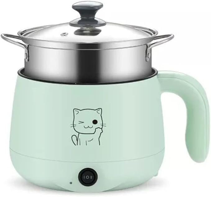 220V Multifunction Non-Stick Pan Samll 1-2 People Hot Pot Multi Electric Rice Cooker Home Dormitory Electric Cooking Machine (B 2L) (A 2L)