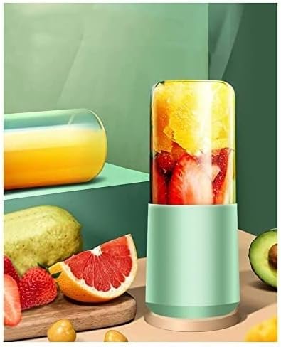 Portable Blender Personal Hand Smoothie Travel Blender Cup Fruit Mixer Rechargeable with USB Mini Blender for Fruit Juice Milk Shakes for Great Mixing (Color : Green) (Pink)