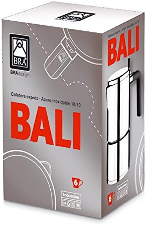 Braisogona A170403 Bali Stainless Steel Coffee Maker Silver
