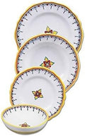 Arte D'Italia Imports Handmade Ricco Deruta Hand Painted Simple Dinner Set 4-pc