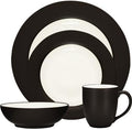 Colorwave Rim 16 Piece Dinnerware Set Color: Chocolate