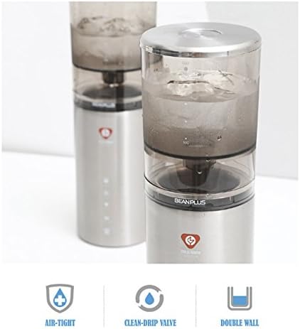 CS550 Upgrade My Dutch Cold Brew Iced Coffee Maker Perfect Cooling Effect Air Tight Clean Drip Valve Double Wall Stainless Steel 18oz 3.7 x 12