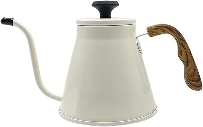 Pour Over Coffee Kettle Stainless Steel Coffee Maker Hand Drip Coffee Kettle with Thermometer Gooseneck Kettle Coffee Pot for TeaCoffee(Beige)