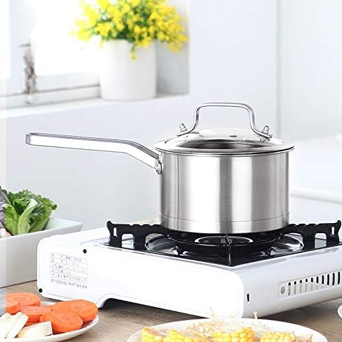 Cookware Cookware Set Kitchen Stainless Steel Soup Pot Saucepan Induction Safe Thickened Frying Pan Saucepan with Glass Lid 3 PCS/Set