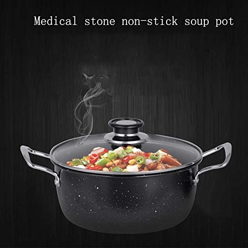 Cookware 3PC Household Iron Pot Cooking Soup Pot Sturdy Fine Iron Pot Uncoated Non-Stick Cookware for Store Camping Kitchen Home