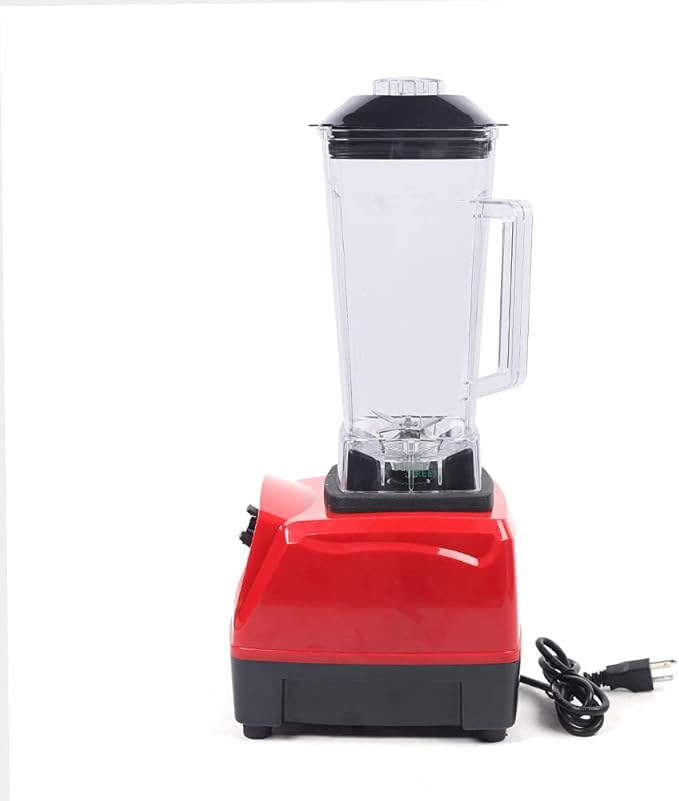 Blender 3HP 2200W Heavy Duty Commercial Grade Blender Mixer Juicer High Power Food Processor Ice Smoothie Bar Fruit Blender(US Stock) (Red)