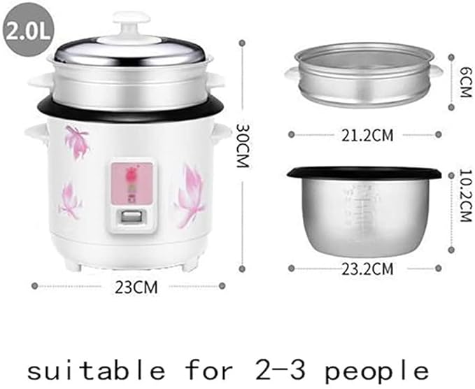 Rice Cooker Household Multifunctional Rice Cooker Smart Insulation with Steamer for 1-8 People (5L900W) ()