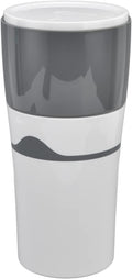 TOPINCN Drip Coffee Maker 450ml Portable Coffee Maker Compact Design Compatible with All Kinds of Capsules (Grey White)