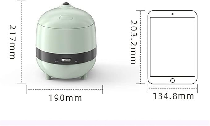 Mini Cute Rice Cooker Household Non-Stick Rice Cooker One-Key Cooking and Automatic Heat Preservation for 1-2 People 1.2L-200WYellow (Green)