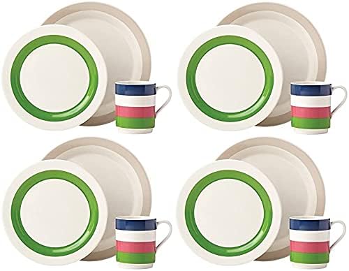 KSNY Kate Spade New York All In Good Taste Rainey Street Stripes 12-piece Dinnerware Set by Lenox new