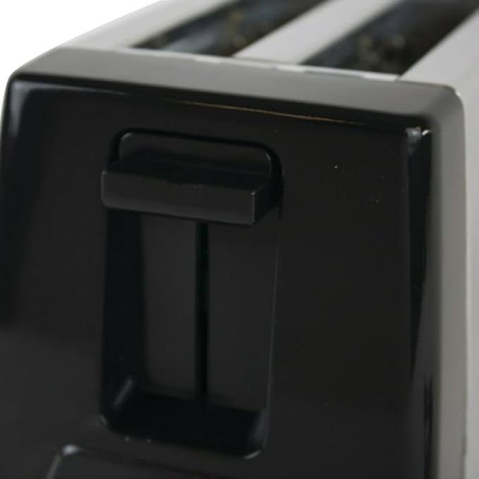 Extra 2-Slice Wide Slot Toaster with 6 Browning Settings Stainless Steel Toaster with Auto-Centering Crumb Tray &amp Stop Button – Silver Black