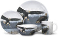 Generic 16-Piece Wildlife Dinnerware Set with 4 Dinner Plates 4 Salad Plates 4 Soup Bowls 4 Mugs Eagle Medium