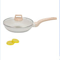 Cookware Sets-Coated Nonstick Cookware Set Induction &amp Gas Stove Compatible (frying pan with glass lid 9.45 in)