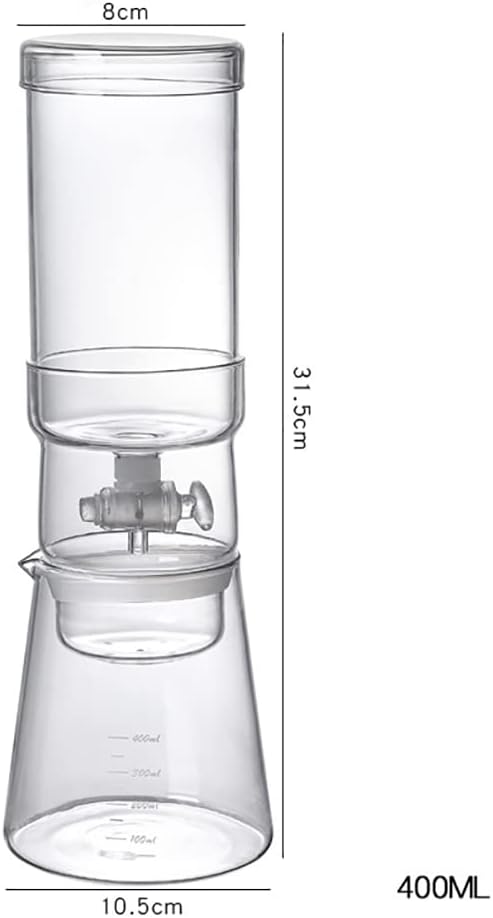 Ice Drip Coffee Maker400ml Cold Brew Coffee PotGlass Iced Coffee Brewer for Home and OfficeGift for Coffee Lover