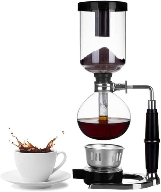 Grafken Vacuum Siphon Coffee Maker 3-5 Cup Capacity Black