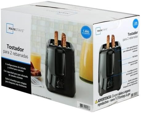 2-Slice Toaster With 6 Shade Settings And Removable Crumb Tray Black Fit Bread Slices Up To 4X 4