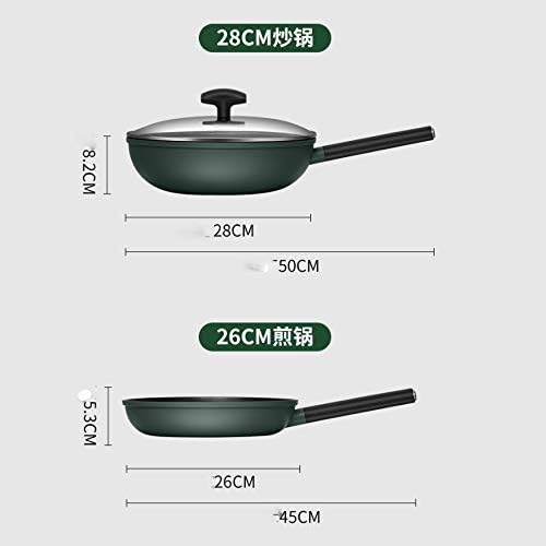 Kitchen Stainless Cookware Set 3 Piece Nonstick Stainless Steel Pan and Pots Set Thicken The Bottom of The Pot Thicken and