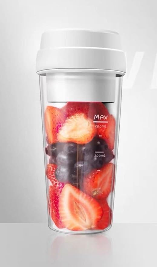 JYYBN Portable Blender USB Rechargeable Magnetic Charging Smoothie Blender Borosilicate Glass One-handed Drinking