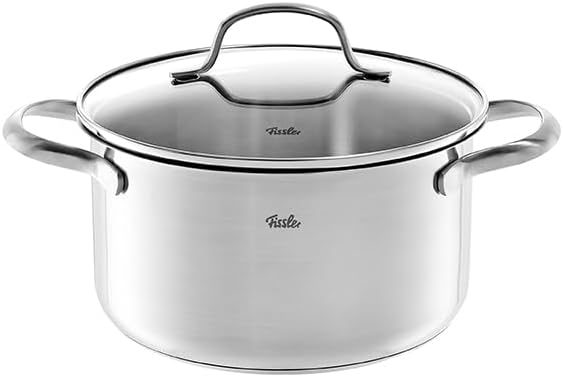 Fissler San Francisco 3-Piece Stainless Steel Saucepan Set Pots with Glass Lid Induction (2 Saucepans 1 Saucepan) - Induction