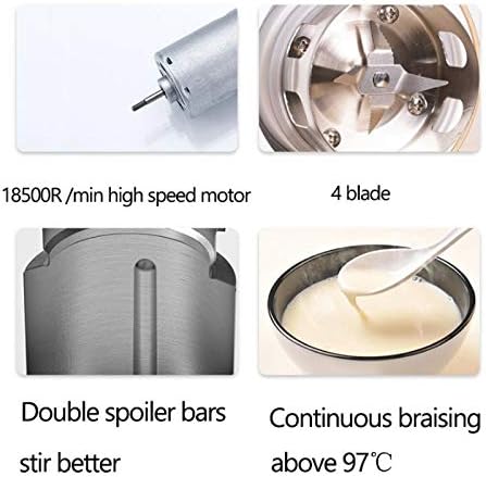 Soymilk Machine Multifunctional Electric Juicer Smoothie Blender SOYA-Bean Milk Rice Paste Maker Insulation Accompanying Cup(D)