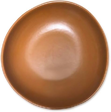 Artesa Organica La Paz Cuero Ceramic Dinnerware Set 5-Piece Terracotta Brown Handmade &amp Hand-Painted 5-Piece with Plates Bowl and Mug Microwave Safe Round