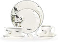Bone China Dinnerware Set Ceramic N Plates Cups and Saucers Landscape Painting Style Dinnerware Set Chinese Style Dinner Set for Home Hotel
