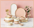 Dinner Set for Luxury Restaurant and Home Dinnerware Set China Dinner Set Ceramics Phnom Penh Plates and Bowls Sets for RestaurantPurple-2 People