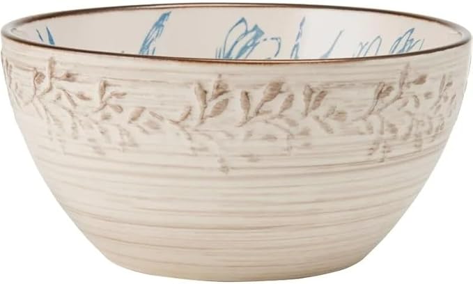 12 Piece Dinnerware Set Service for 4 Family Dinner Party Plate Pasta Bowl Stoneware