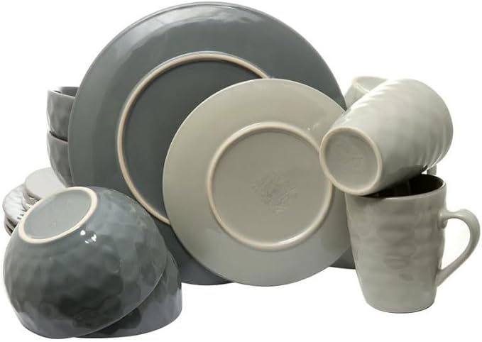 16-Piece Dinnerware Set Table Decoration Home Bowl and Dish Set Round Tableware