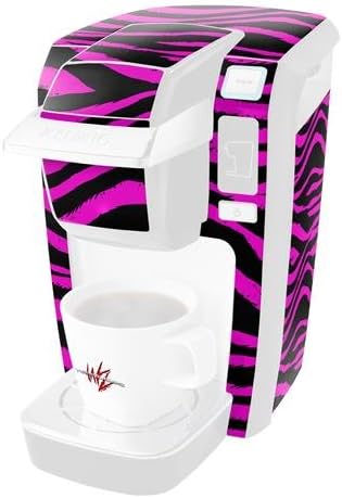 Decal Style Vinyl Skin compatible with Keurig K10 / K15 Mini Plus Coffee Makers Pink Zebra (COFFEE MAKER NOT INCLUDED)