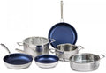 For 9Piece Stainless Steel Cookware Set. Hammered Finish. TriPly