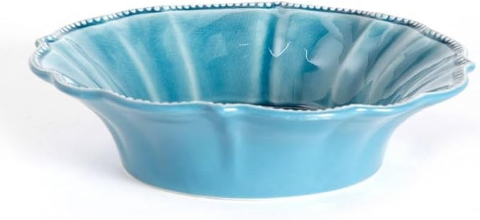 12-Piece Dinnerware Set Denim Household Plate Bowl Embossed Tableware Combination(D)
