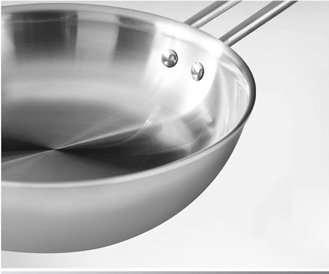 Cookware 6 Piece Cookware Set Stainless Steel Household Frying Pan Soup Pot Set Steamer Frying Pan Glass Lid Kitchen Utensils (Color : A Size A As the picture sho
