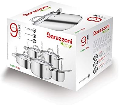 Barazzoni Cookware Set Chef line 9 pcs Made in Italy