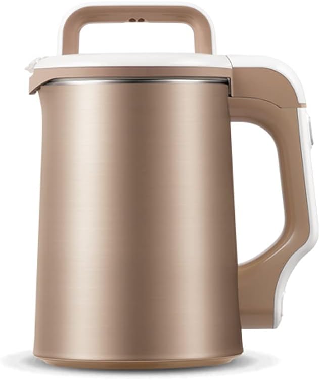 Soymilk MachineDiaoZhaTian Easy to Clean Automatic Hot Soymilk Machine Multi-Function Stainless Steel Liner Broken Wall Free Filter Capacity Rose Gold