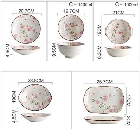 Porcelain Dinnerware Sets Plates and Bowls Sets Durable Kitchen Dinnerware Set BPA-Free Dishwasher Safe Plates and Bowls Set for Picnic RV Use